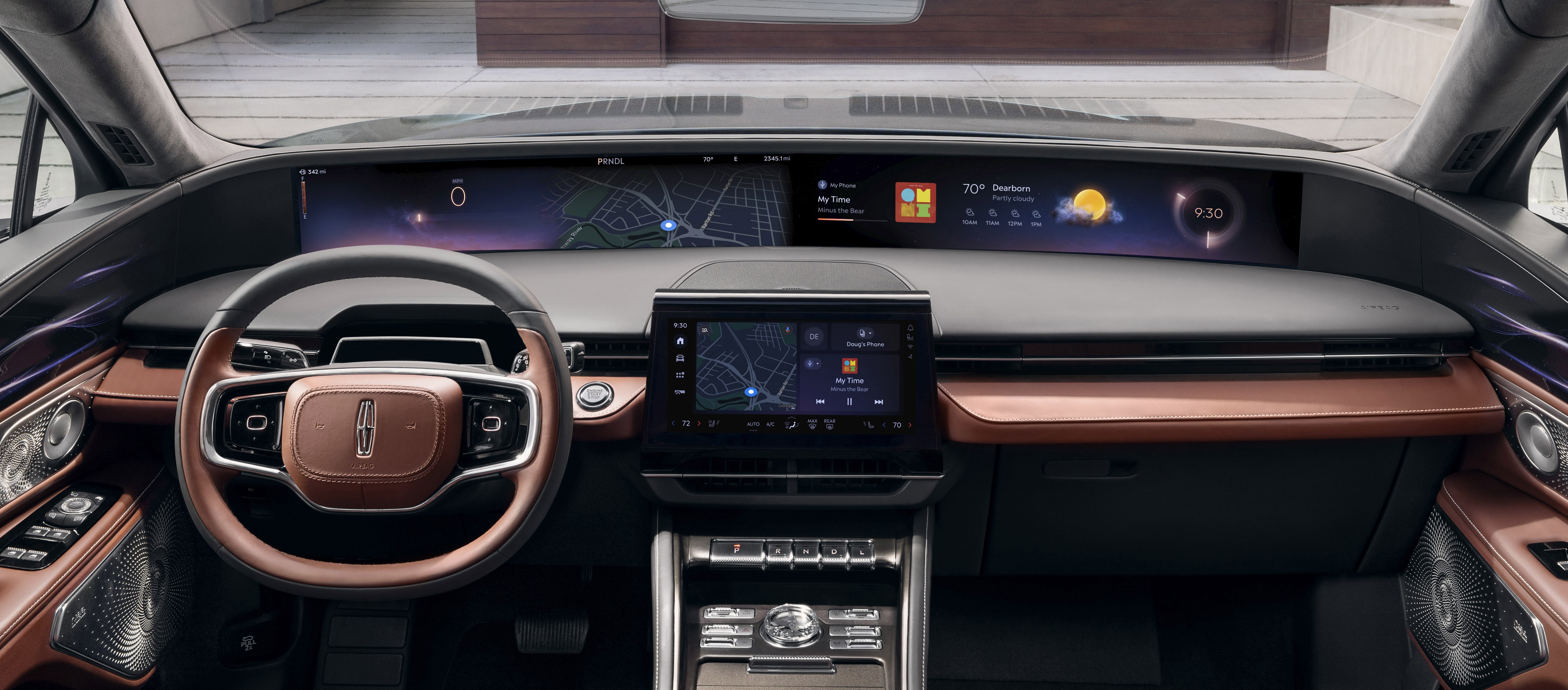 The dashboard of the 2024 Lincoln Nautilus looks an awful lot like Apple's next-gen CarPlay