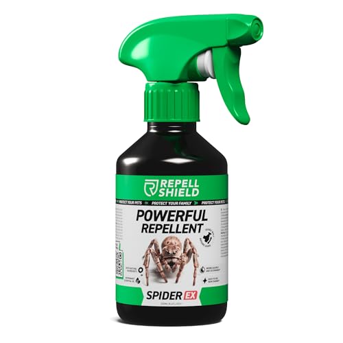 Repellshield Spider Repellent Spray - Natural Peppermint Oil, Pet-Safe, Non-Toxic, High Efficiency Pest Control for Homes, Mint Scented, Versatile Indoors &amp;amp; Outdoors - Responsible Eradication, 250ml