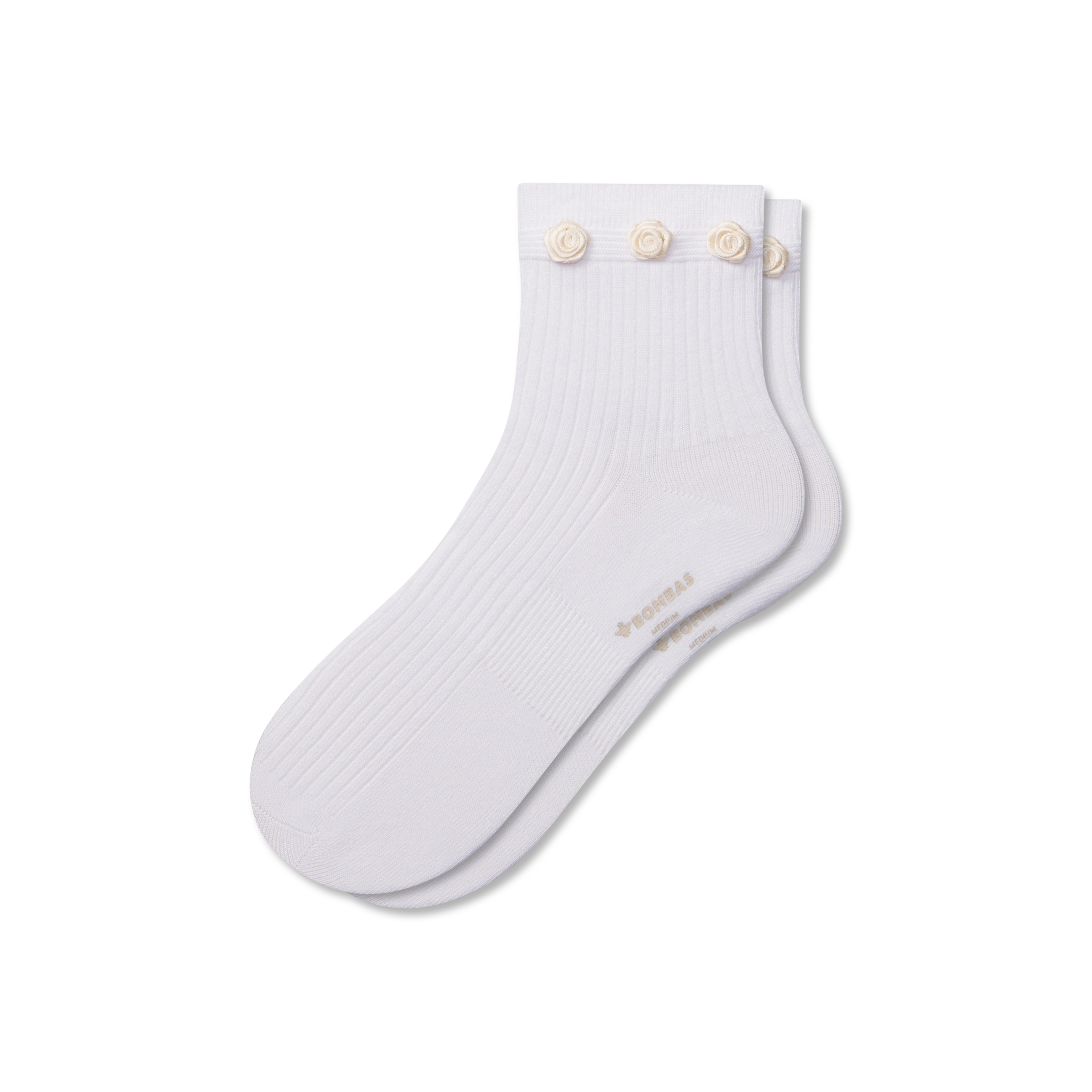 Women's Rosette True Rib Quarter Socks