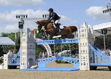 Kent Farrington riding Creedance USA, winner of CSI4* Grand Prix for The Kingdom of Bahrain Trophy during Saturday of the Royal Windsor Horse Show, in the grounds of Windsor Castle in Windsor in the county of Berkshire, UK on 15th May 2016