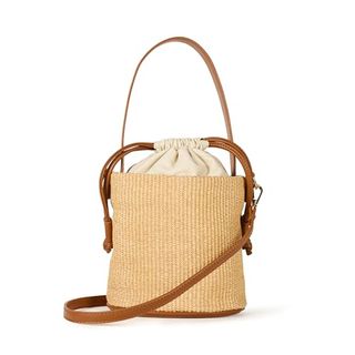 The Drop Women's Dallas Bucket Bag Cognac/natural Straw, One Size