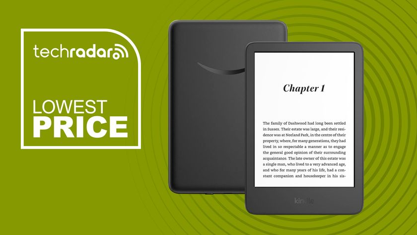 Kindle on a green background with text reading Lowest price