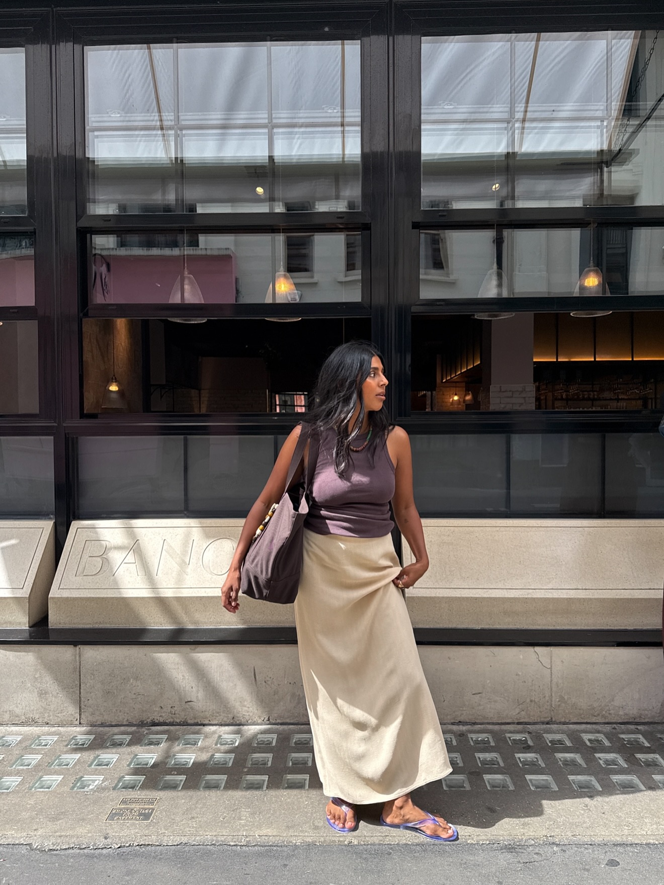 An image of @monikh wearing a singlet top from St. Agni, an Australian fashion brand to know.