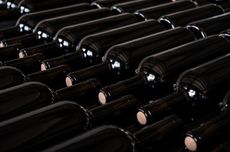 Fine wine bottles