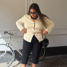 Photo of editor Ana Escalante at Copenhagen Fashion Week.
