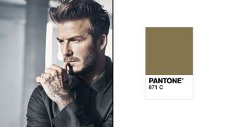 David Beckham and gold Pantone