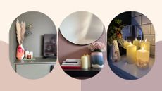 LED candles style in different rooms in the house