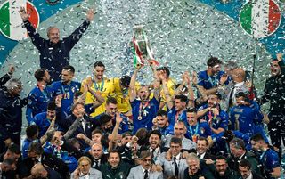 Italy celebrate winning Euro 2020