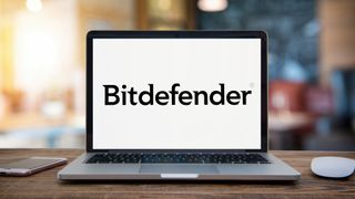 Bitdefender logo on a laptop