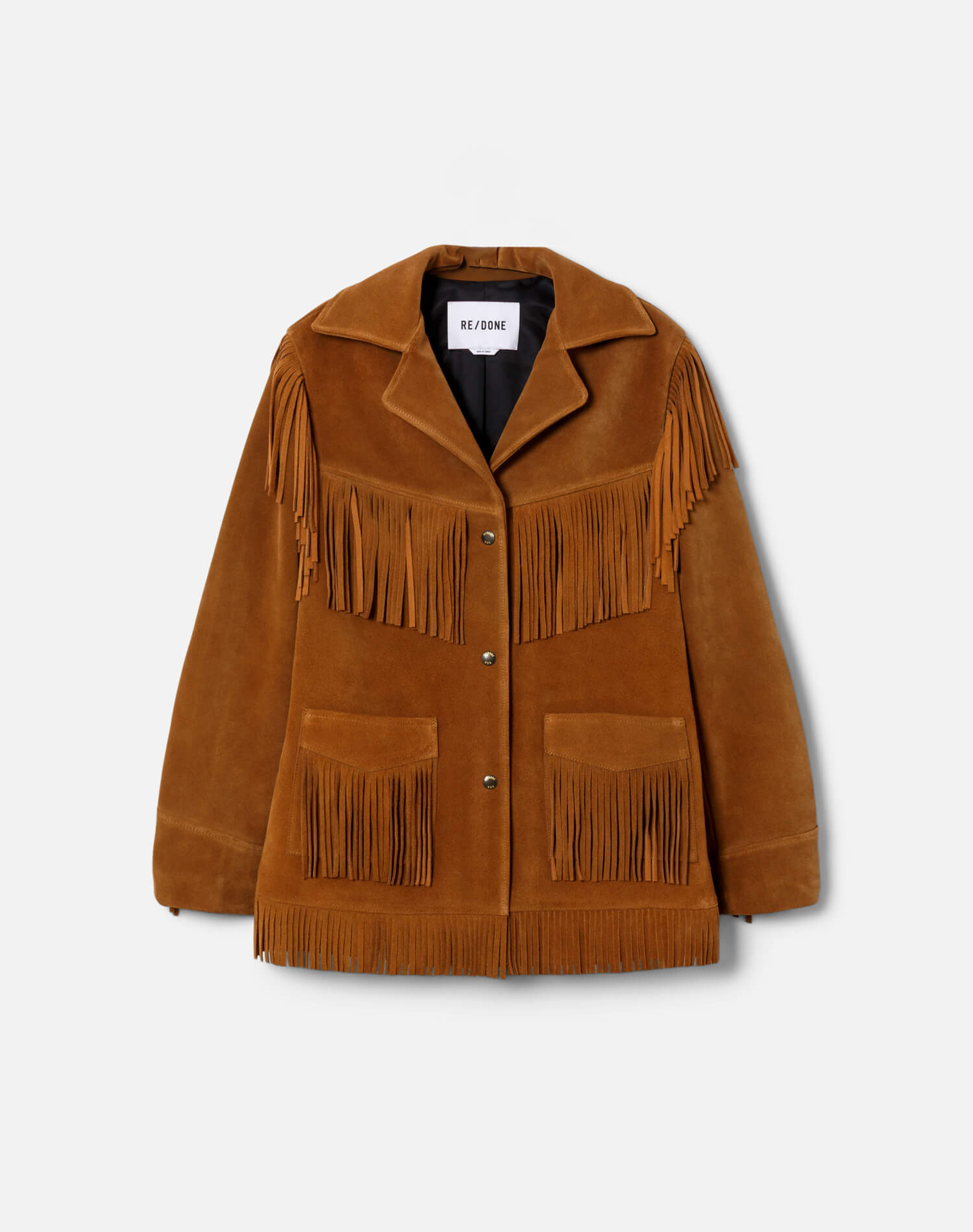 Suede Fringe Jacket - Tan