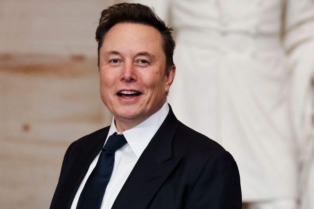 Elon Musk, chief executive officer of Tesla Inc., during the 60th presidential inauguration