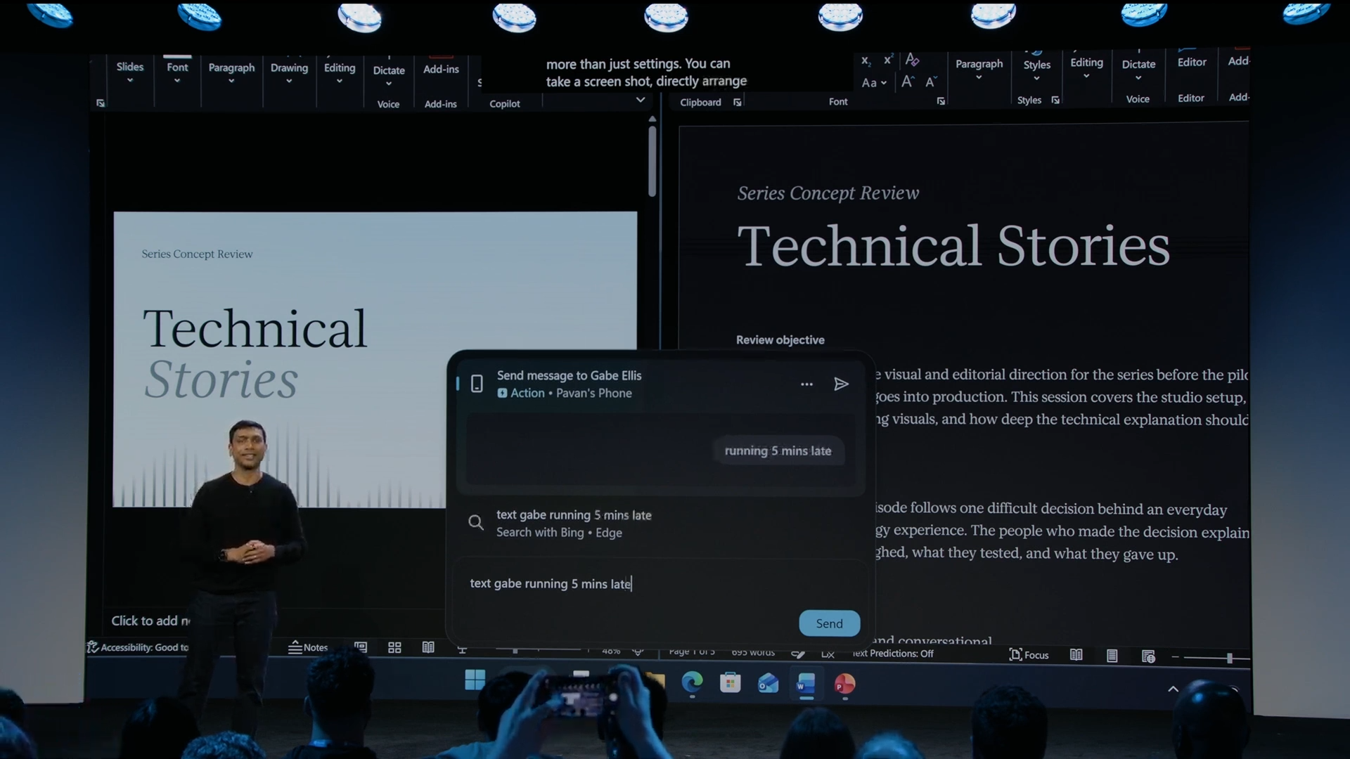 Texting from the Taskbar
