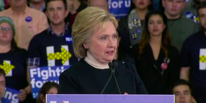 Hillary Clinton speaks after New Hampshire loss. 
