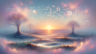 Dall-E generated image illustrating the "dawn of AI"