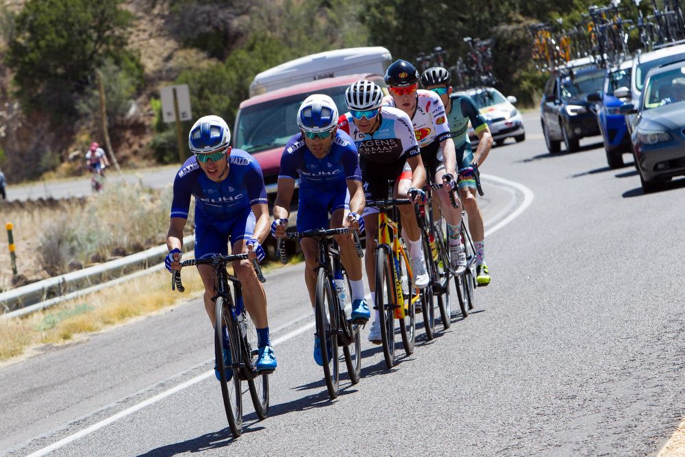 Daniel Jaramillo and Janier Acevdo power the breakaway during stage 2 at Tour of the Gila.