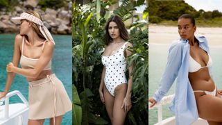 Models wearing best Australian swimsuit brands SIR the label