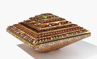 The six-tier pyramid from Artisan du Chocolat comprises an impressive array of opulent chocolate treats