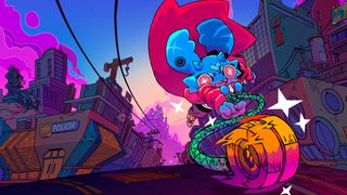 Pipistrello racing along with his yo-yo in Pipistrello and the Cursed Yoyo.