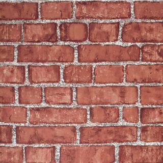 A red brick peel and stick wallpaper square