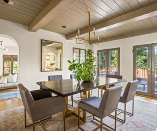 dining room at Katharine McPhee's home