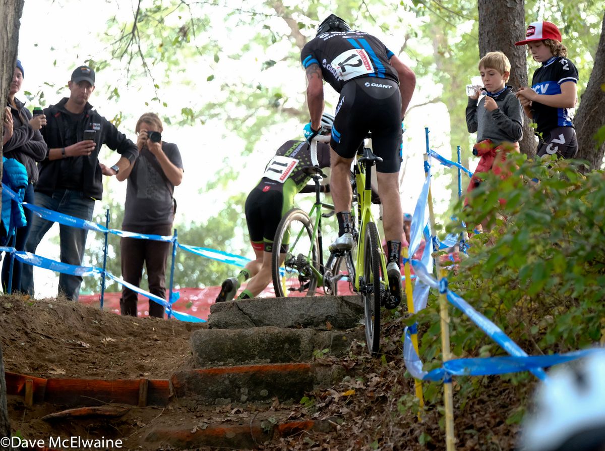 Adam Craig (Giant) was one of very few racers who could ride the new run-up