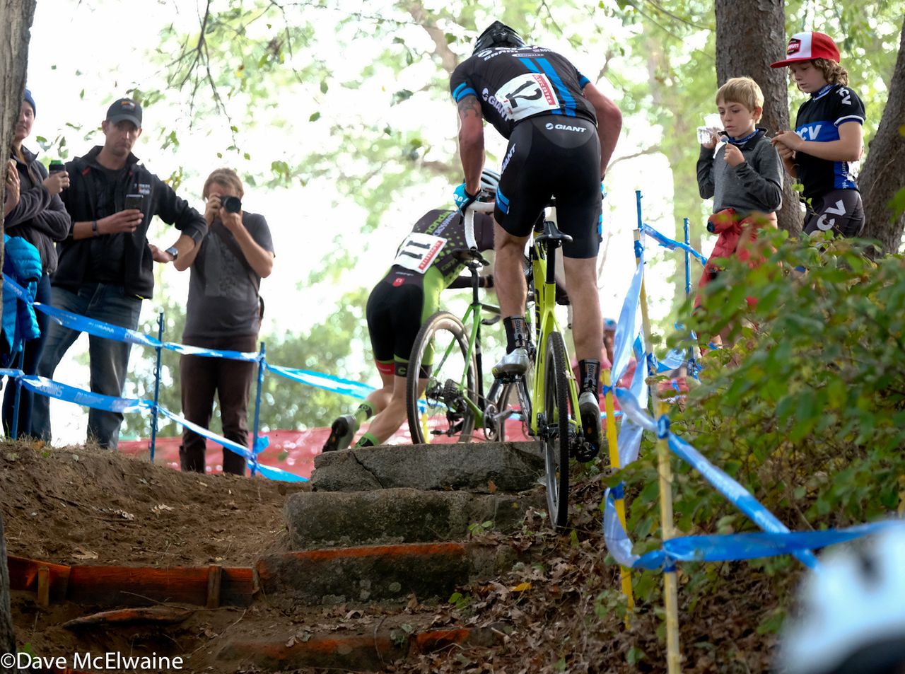 Adam Craig (Giant) was one of very few racers who could ride the new run-up