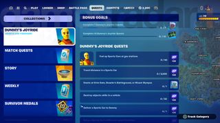 Dummy's Joyride Fortnite Quests in Chapter 5 Season 2