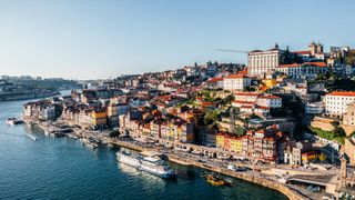 View of river and town in Porto, Portugal