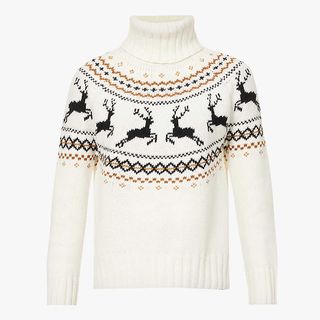 Barbour Kingsbury Intarsia-pattern Relaxed-fit Wool-blend Jumper