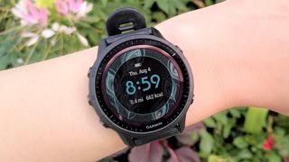 Garmin Forerunner 955 watch on woman's wrist