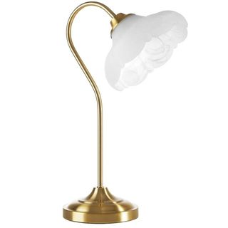 Beautiful Glass Petal Shade Table Lamp With Gold Metal Base by Drew Barrymore