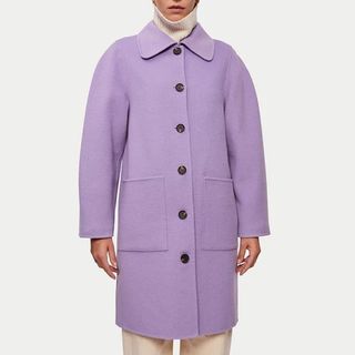 Lavender button fronted coat