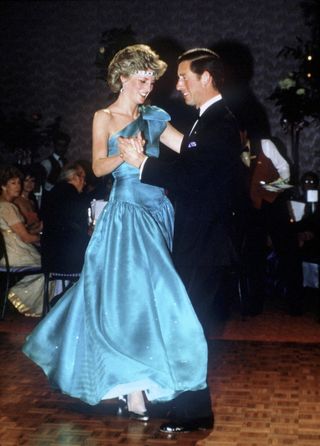 Prince And Princess Of Wales Dancing Together During A Visit To Melbourne, Australia.