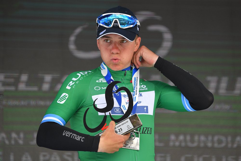 Remco Evenepoel in the best U23 jersey at san Juan