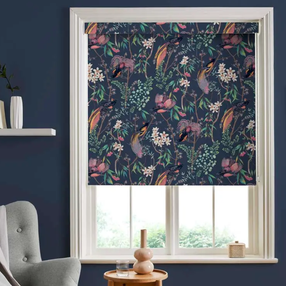 Clavering Birds Night Roller Blind