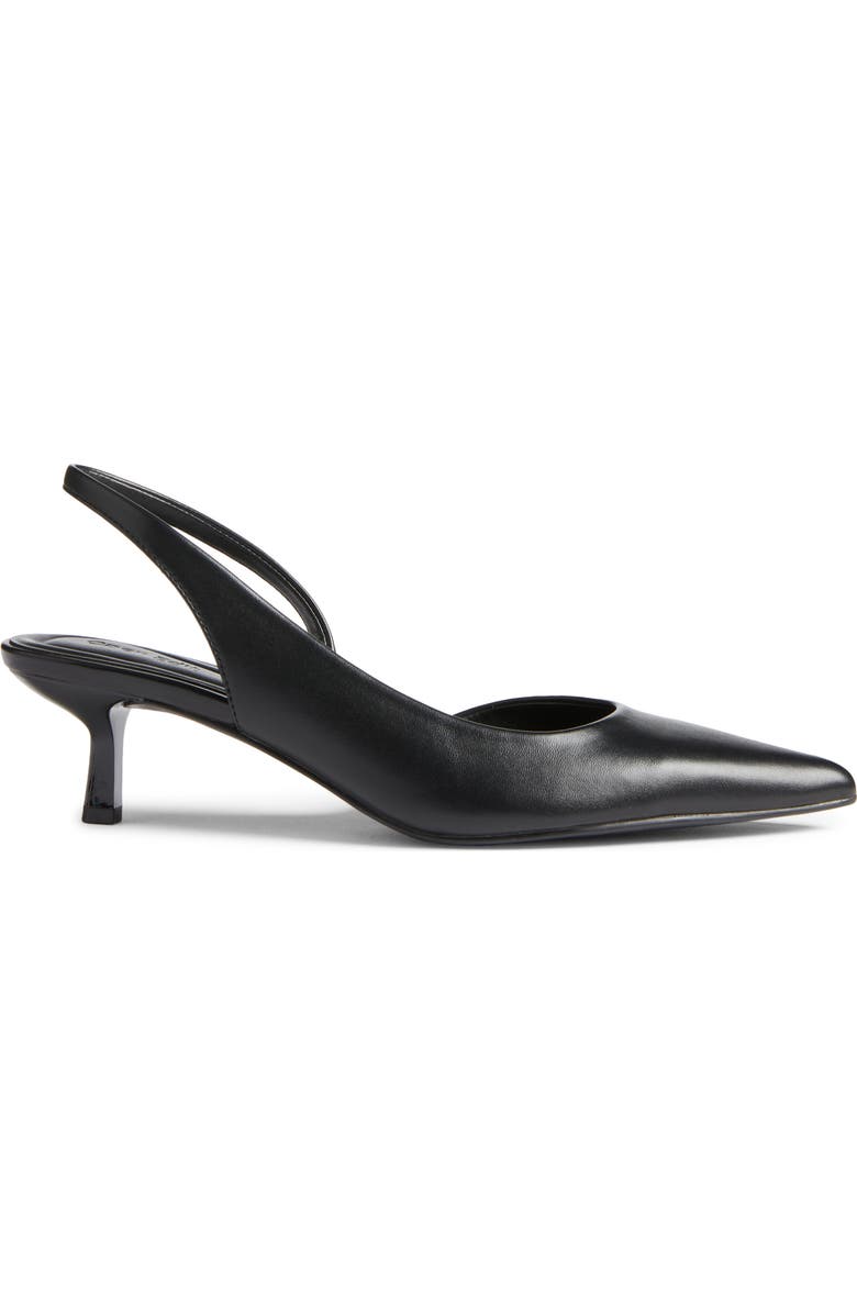Corina Slingback Half D'orsay Pointed Toe Kitten Heel Pump