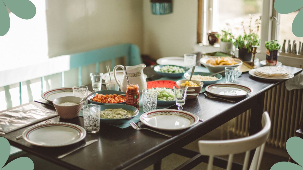 Why you should avoid eating bread before dinner - dinner table set with food 