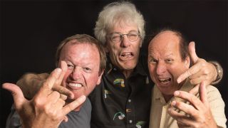 Mark King, Stewart Copeland and Adrian Belew of Gizmodrome
