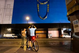 IKEA giant blue bag on Oxford Street