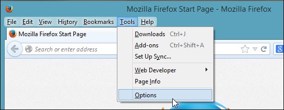 how to turn on website shortcus on mozilla firefox homepage