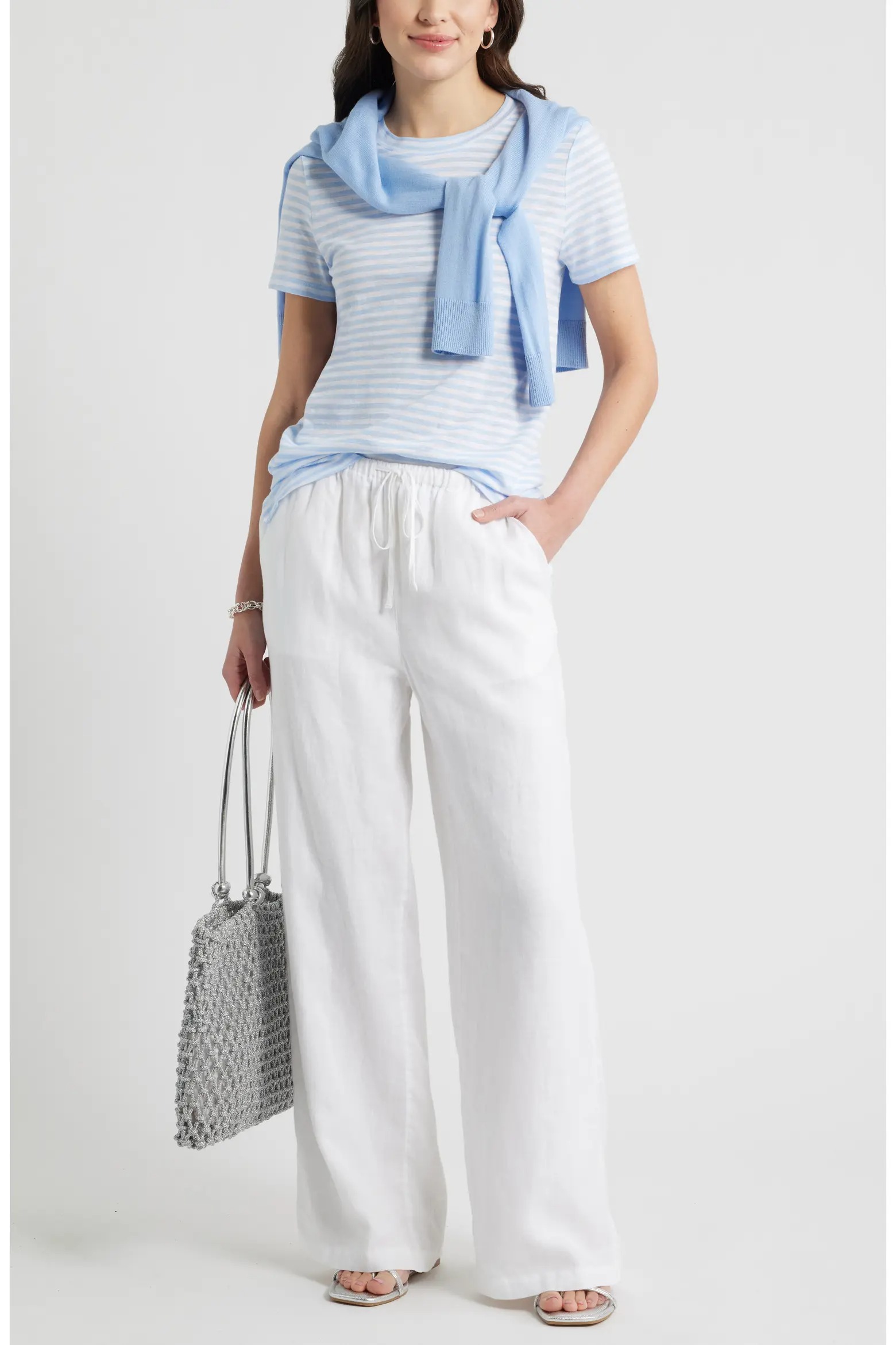 Caslon&amp;reg;, Easy Wide Leg Linen Pants