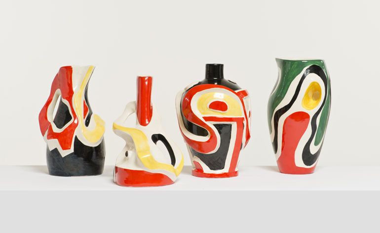 A collection of vases by Roland Brice and Fernand Léger