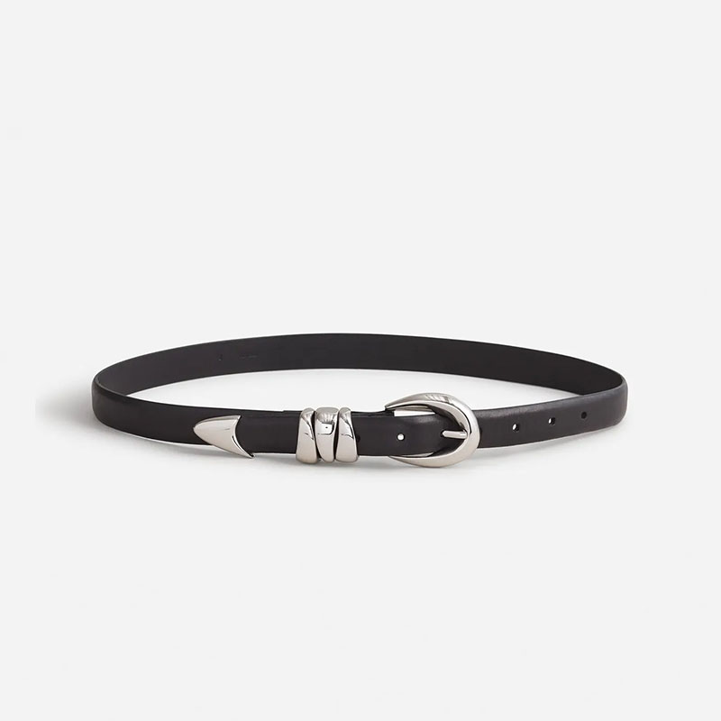 black Madewell belt with silver hardware