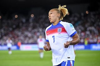 Lauren James of England looks on during the UEFA Womens EURO 2025 Group D match between France and England at Stadion Letzigrund on July 5, 2025 in Zurich, Switzerland.