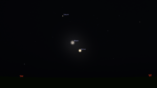 The moon, Venus and Saturn: Jan. 3, 2025 (after sunset)