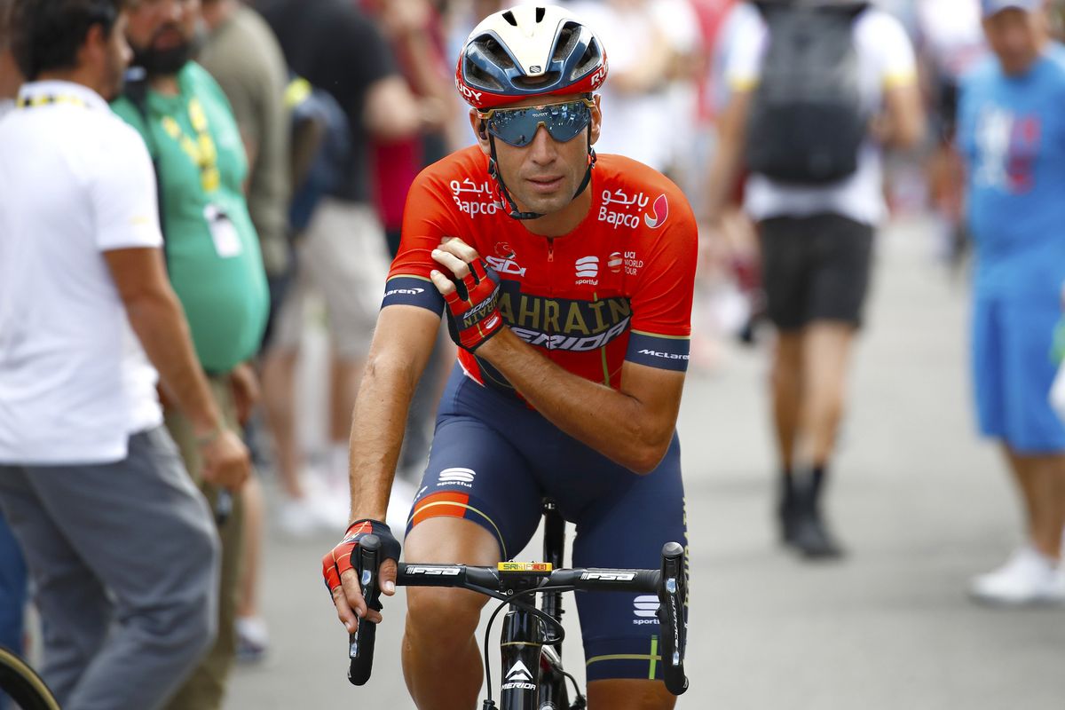 Vincenzo Nibali (Bahrain-Merida) at the stage 14 start