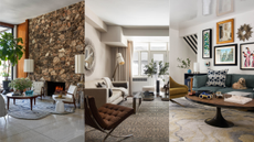 Trio of retro style living room imagery