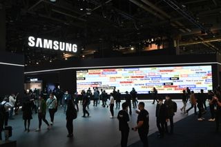 Samsung booth show floor CES
