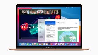The MacBook Air with M1 chip running Apple's macOS Big Sur operating system