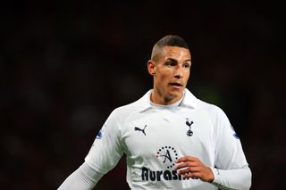 Jake Livermore in action for Tottenham against Manchester United in August 2011.